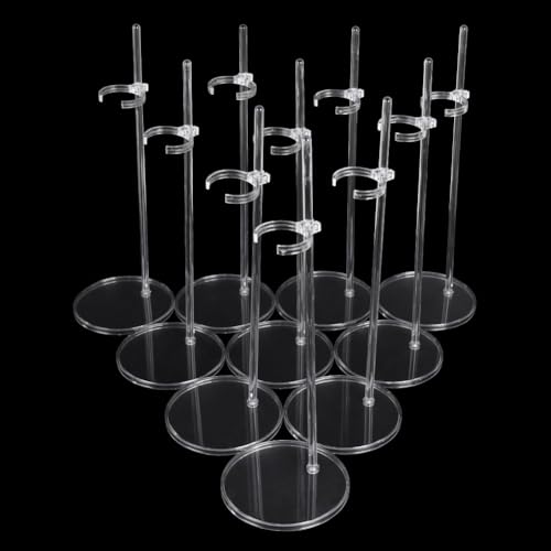 Image of UCanaan 5 Pcs Doll Stands Kids Toys Accessories for 11.8 Inch Dolls Display Holder Suitable for 11''-13'' Dolls Transparent Stent Stand
