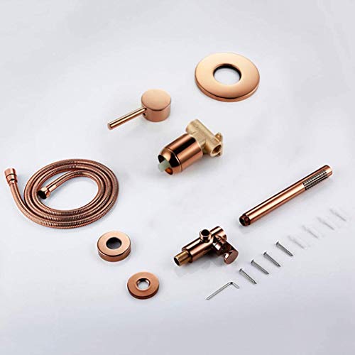 Ensemble de douche complet or rose pour rénover une salle de bain moderne - 8