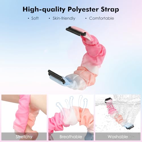 Image of 3pack Elastic Scrunchie Band Compatible with Gizmo Watch 3 2 1, Compatible with Gabb Watch 3e 3 2 1, Compatible with SyncUP Kids Watch, Strechy Loop Replacement Strap for Childrens