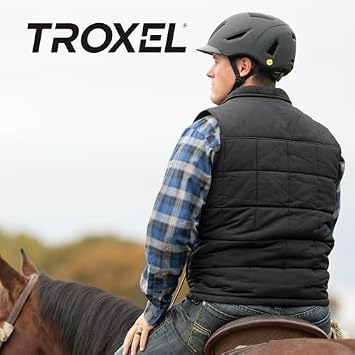 Troxel Terrain MIPS Cooling Horse Riding Helmet, Low-Profile, Micro-Adjustable Design, Horseback Riding Gear, Large (7-3/8-7-3/4), Black Duratec