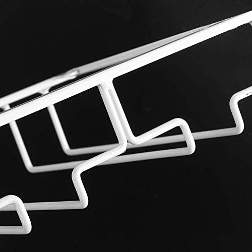 Nicoone Wine Glass Rack Under Cabinet Stemware Rack Wine Glass Holder Wine Glass Storage Hanger for Cabinet Kitchen Bar, Hanging Glass Cup Rack Goblet Storage Hanger