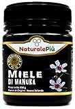 Miel de Manuka 100+ MGO 250g. Producida en Nueva Zelanda, activa y cruda, 100% pura y natural. Metilglioxial Probado por laboratorios acreditados. NATURALEPIÙ