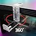 ENHANCE Voltaic 2 PC Gaming Headphone Holder - Desk Headphone Hanger Esports Headset Holder with Adjustable 360 Rotation, Under Desk Hook Clamp, Universal Fit - Built in Cable Clip Organizer - Clear