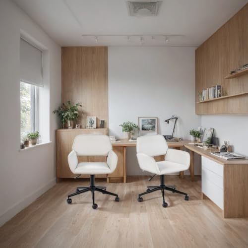 Fauteuil de bureau enfant beige pivotant scandinave réglable