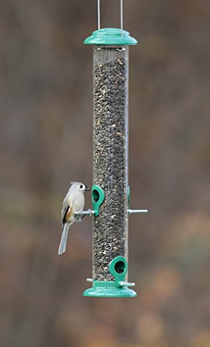 Stokes Select Wild Bird Feeder With Four Feeding Ports, Green, 19-Inch Tall, 1.1 Lb Capacity #TOP2