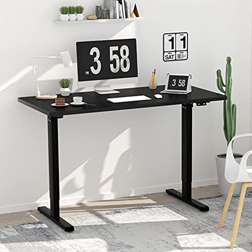 HAIAOJIA Height Adjustable Standing Desk Frame Electric Sit Stand Desk 2 Stage Heavy Duty Stand Up Desk Base for Home/Office - Frame Only, Black