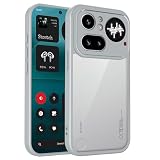 LACAE Cover Trasparente per Nothing Phone (4a) Pro, Custodia Sottile con Cornice Opaca, Antiurto e Antigraffio Case (Grey)