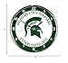 NCAA Michigan State Spartans Chrome Clock, 12