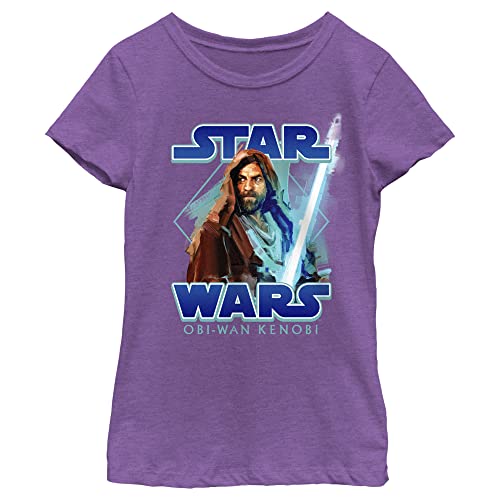 Image of Girl's Star Wars: OBI-Wan Kenobi Jedi Lightsaber with Brushstroke Kenobi T-Shirt