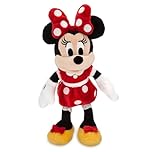 Disney Store Official Minnie Mouse Mini Bean Bag Plush Soft Toy in Classic Red Polka Dot Outfit, 23cm