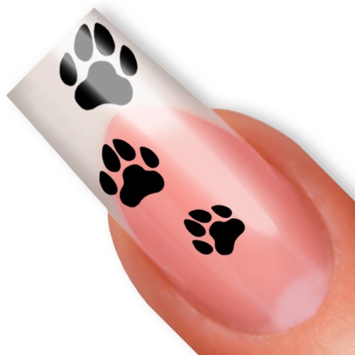 SPECIAL SET small - Nailart NAIL TATTOO STICKER - paws - black