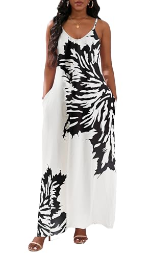 Image of vunahzma Womens Casual Fashion Sleeveless Plus Size Loose Long Sexy Maxi Dress with Pockets