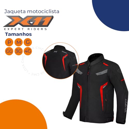 Jaqueta Moto Motociclista X11 One Sport Masculina Feminina (BR, Alfa, 3G, Regular, Regular, MASCULIN