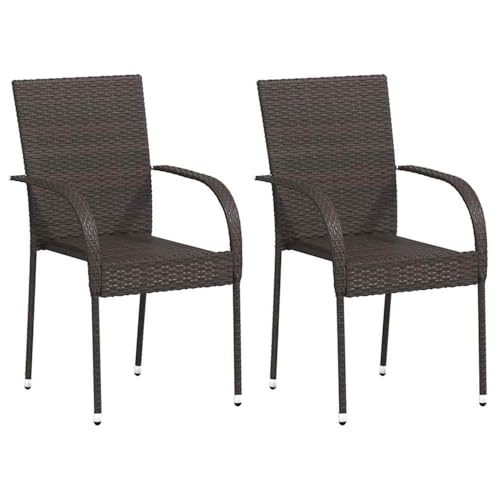 Chaises de jardin compactes Gecheer lot de 2 pour petits balcons - 2