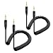 Cable Matters (2-Pack) Coiled 3.5mm Male to Male Stereo Audio Cable - Stretches from 2 to 4 Feet