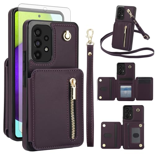 Coque Samsung Galaxy A53 5G avec portefeuille RFID et bandoulière