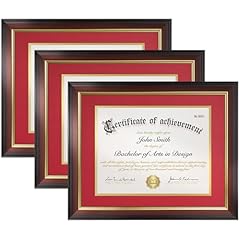 Mahogany frame/Red mat