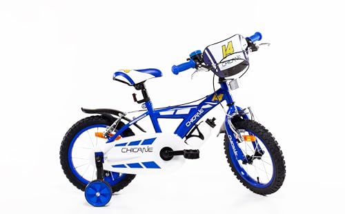 Vélo enfant 14 pouces SCH Vélo Chicane bleu, le cadeau d'anniversaire parfait pour garçon