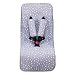 JYOKO KIDS Colchoneta Universal para Cochecito de Bebé y Silla de Paseo Infantil + Protector de Arnés Elaborados en Algodón + Espuma + Tejido 3D Transpirable (White Star)