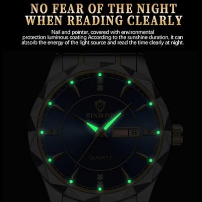 Men's Fashion Quartz Watches Ultra Thin Diamond Stainless Steel Watch Waterproof Luminous Wrist Watch