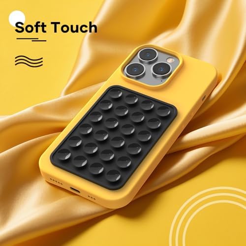 Silicone Phone Sticky Grip, Suction Phone Case Mount for iPhone and Android, Hands-Free Sticky Cell Phone Grip, Mobile Fidget Mirror Holder for Selfies and Videos - 5