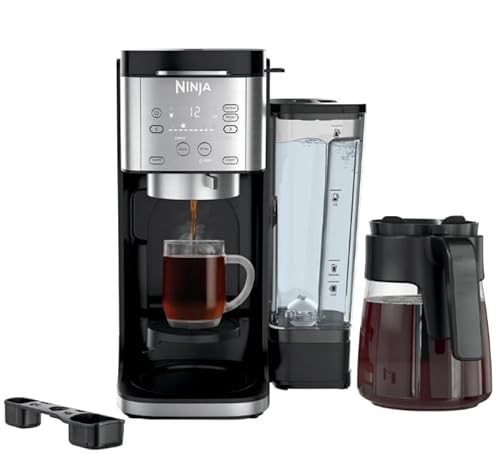 Image of Ninja DualBrew Pro Hot & Iced Coffee Maker | Single Serve to Carafe | Brew with Pods & Grounds, Compatible with K Cups | 3 Brew Styles, 60oz Removable Reservoir | Black