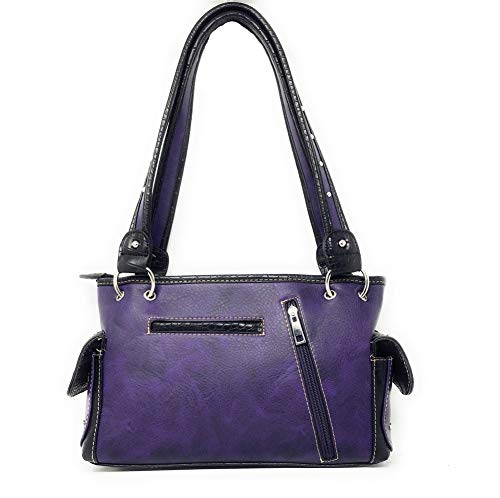 Premium Rhinestone Cross Cut Out Western Embroidered Concealed Carry Handbag in 5 colors2