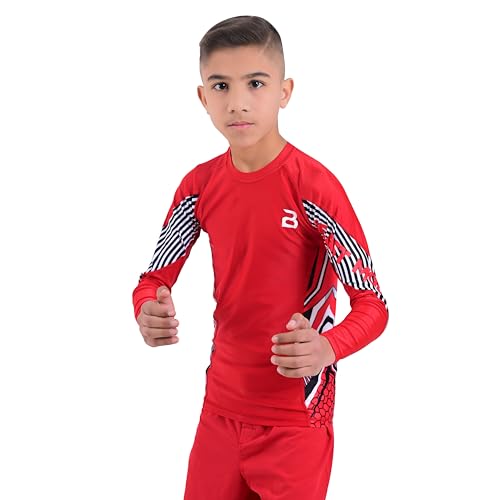 2BOLD Rash Guard for Boys and Girls Kids Compression Shirt UPF 50+ Athletic Boys Swim Shirt MMA BJJ Jiu-Jitsu Rash Guard3