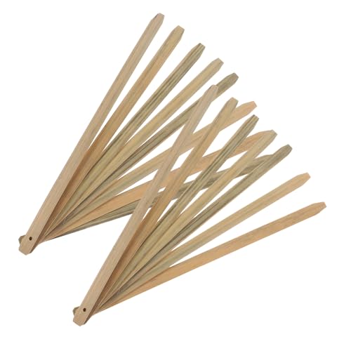 SHINEOFI 15 Piezas Varillas de Bambú para Abanicos Plegables DIY Mango Natural 25X1X02 CM Esqueleto para Abanicos Artesanales Adecuado Manualidades y Fiestas Tradicionales