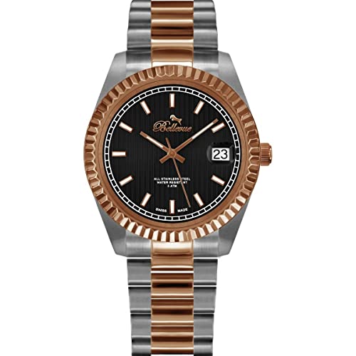 Montre Femme Bellevue H.19 Ø 38 mm montre analogique ronde cadran épuré