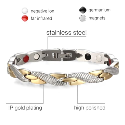 XUZOPIM Menopauze armband afslanken magnetische therapie menopauze armband magnetische armbanden voor mannen afslanken gewichtsverlies anti-vermoeidheid - Afbeelding 4