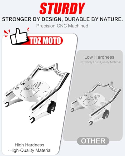 Image of Chrome Detachable Luggage Rack for Harley Touring, Street Glide, Road Glide, Electra Glide, Road King, Ultra Limited 2009-2025-A