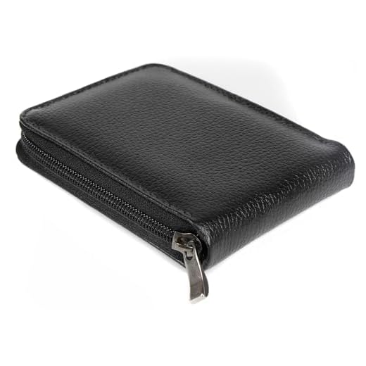 Carteira Masculina Couro Legítimo com Zíper e Porta Moedas - Compacta, Com Compartimentos para Cartões e Notas - Betania Couros (Preto)