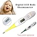 Flyalone⭐ Digital Thermometer, Clinical Basic Body Temperature Thermometer with Accurate and Fast Readings - Underarm, Oral, Rectal Thermometer Rapidly Tests Fever for Baby, Child,Adult & Pet(Yellow)