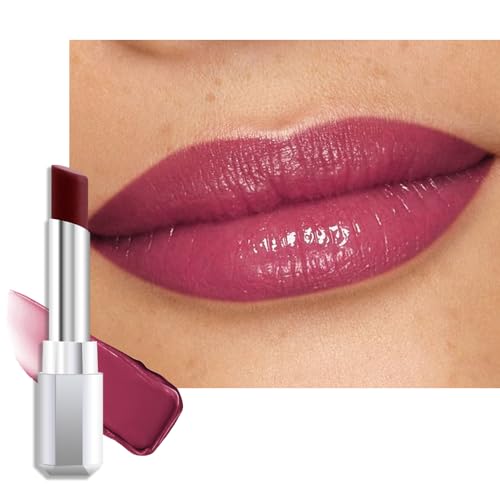 evpct Mauve Honey Lipstick Tinted Lip Balm, Moisturizing Tinted Lip Oil Stick Lipstick for Older Women, Sheer Lightweight Hydrating Nourishing Shine Tinted Lip Balm Color Gloss Tint Stain, 07 Mauve 3Pcs