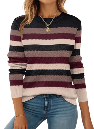 Zeagoo Womens Fall Fashion 2026 Sweaters Long Sleeve Tops Crew