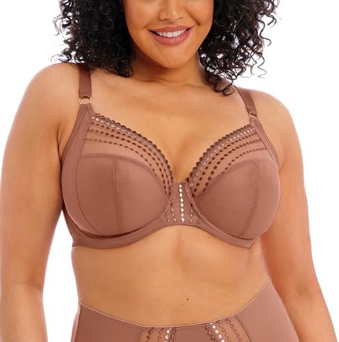 ELOMI Damen Matilda Underwire Embroidered Bra Plunge-BH, Durchsichtig, Nelke, 95E
