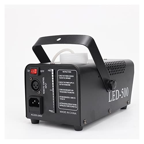 Máquina de humo portátil para Halloween 500W con control remoto inalámbrico y luces LED, equipo para producción musical miniatura 4