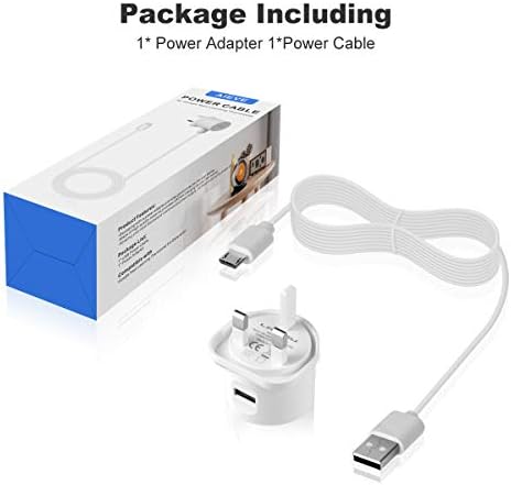Power Cable for Nest Thermostat,AIEVE 3m Power Supply Charger Cable Accessories for Google Nest Learning Thermostat 3rd Generation,Google Home Mini,Blink Indoor Camera and More (With Power Adapter)