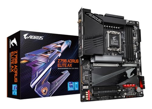 GIGABYTE Z790 AORUS Elite AX Carte Mère - Prend en Charge Les processeurs Intel Core 14e...