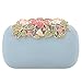 Fawziya Flower Purses With Rhinestones Crystal Evening Clutch Bags-Silver