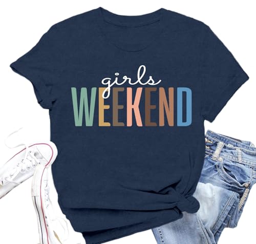Valiri Girls Trip Shirts for Women Girls Weekend T-Shirt Travel Besties Tee Tops Blue