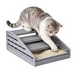 Litter Mat | Non Slip Adjustable Wide Grid - Cat Steps Litter Box Accessories - for Pet Enrichment Play Home Apartment Living Room Bedroom Bathroom Balcony Cage Travel