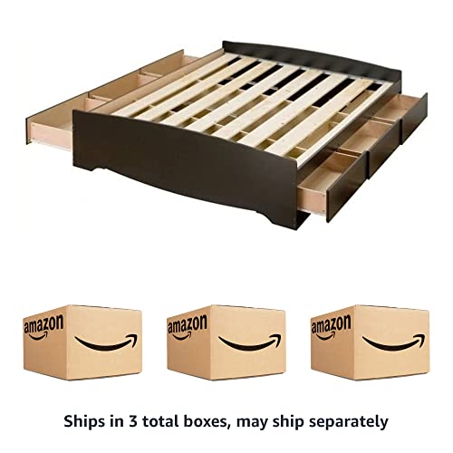 Prepac Full Mate's Platform Storage Bed With 6 Drawers, Black #TOP7