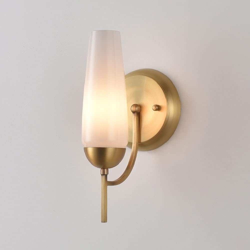 VGTLAKEX Wall Light Glass Wall Lamp Bedroom Sconce White Lampshade Modern Light Headboard Lighting Bedside Lanterns