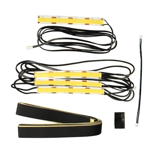 FYSETC Bambulab X1 X1C X1E LED Upgrade Set - 3D Printer Accessories: COB Lampp 5V 12W 3 Section 2.9 inch Length Strip Light - 1 Section with Y Adapter Fit Build in Light - Plug and Play