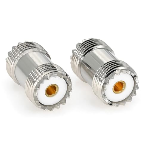 Adaptador coaxial UHF SO239 PL259 hembra x2 miniatura 6