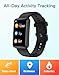 HUAKUA Fitness Tracker No Bluetooth No APP No Phone Needed, Fitness Watch for Men Women Parents IP68 Waterproof with Full Touch Screen Steps Calories Counter Sleep Tracker Alarm Clocks (Black)
