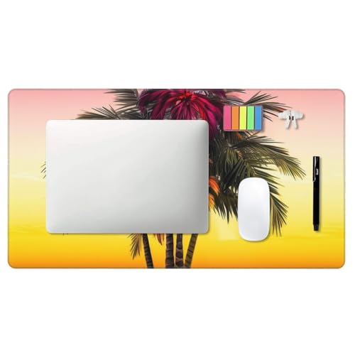 Tapis de souris de jeu XXL motif palmier tropical 40x75 cm base caoutchouc - 5