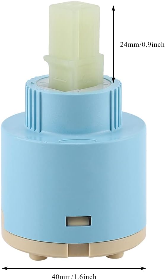 Garosa Ceramic Disc Cartridge Replacement for Single Handle Kitchen & Bathroom Faucet 40mm Diameter ABS Material Blue